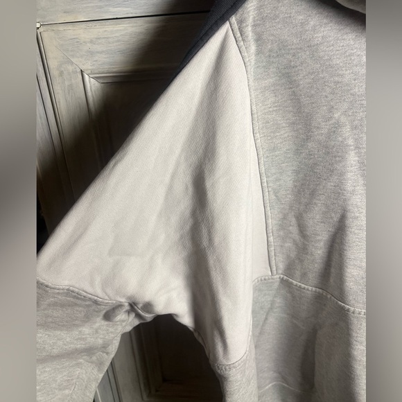 Men’s Nike NSW Grey Black & White Colorblock Half Zip Hooded Sweatshirt Athletic - Picture 6 of 11